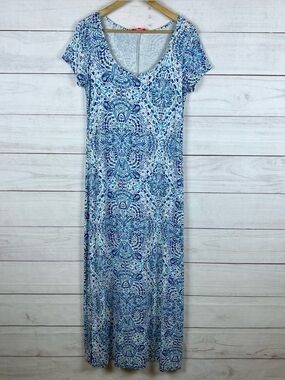 Lilly Pulitzer | Dresses | Lilly Pulitzer Silva Maxi Dress Size Galaxy Blue  What The Shell Pink | Poshmark